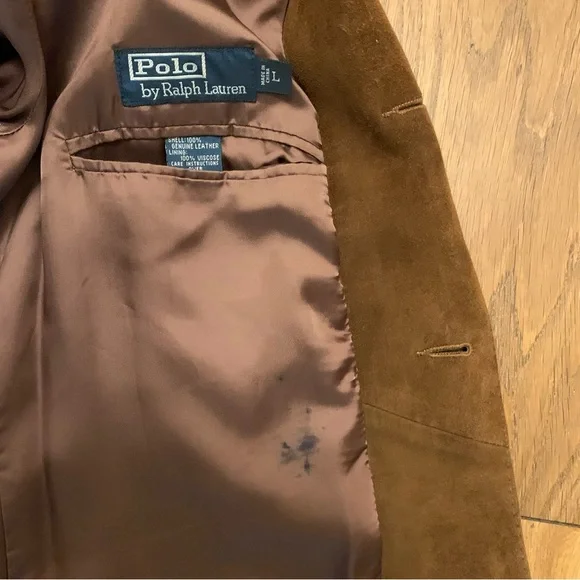 RALPH LAUREN POLO Suede Sport Coat Blazer Jacket - Picture 10 of 10